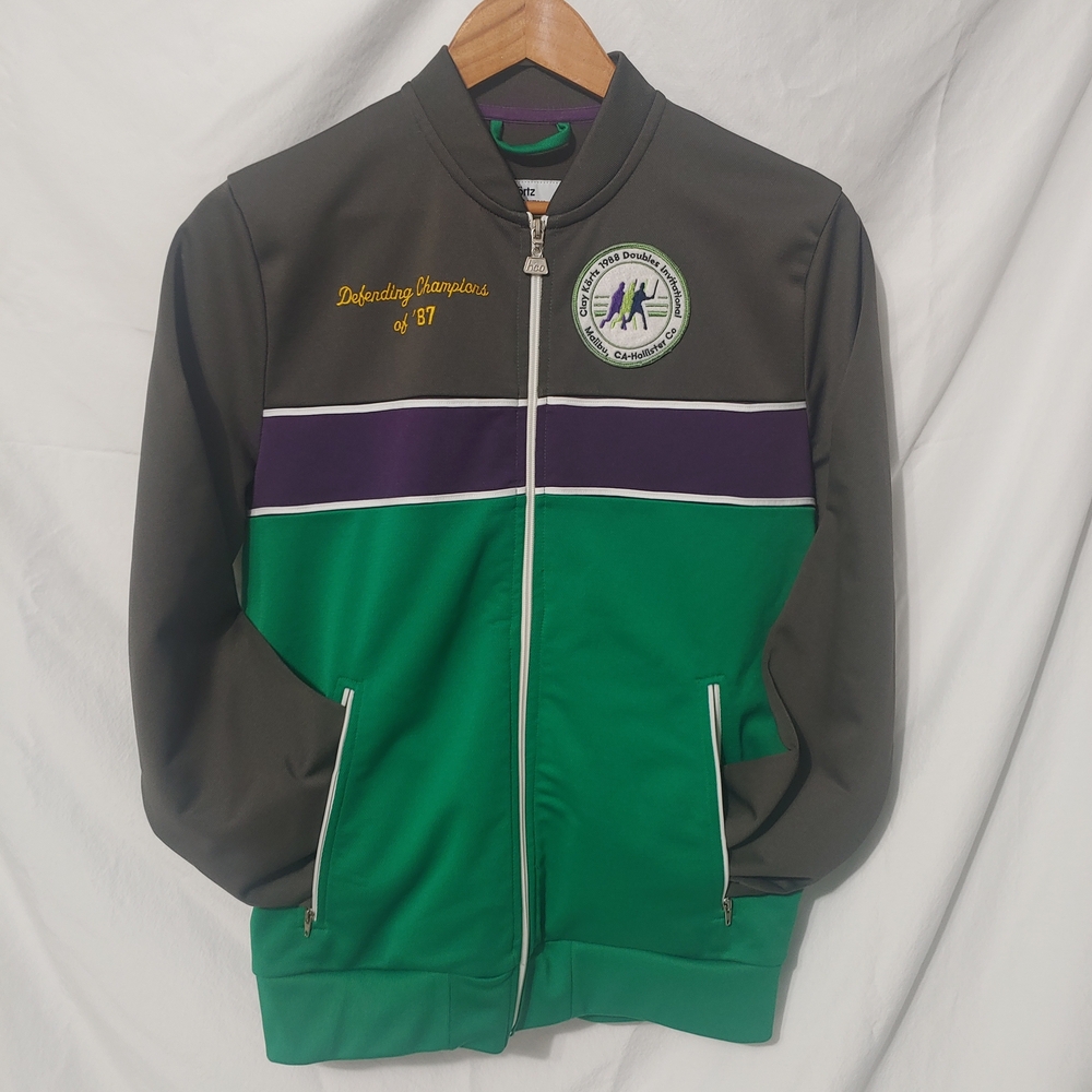 Rare Y2K Vtg. Hollister Clay Kortz 1988 Throwback Tennis Jacket Men's M Like New